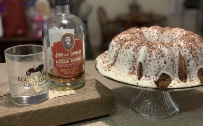 JAPC Bourbon Chocolate Cake with Bourbon Cream Cheese Icing